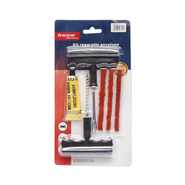 Kit Profesional Vulcanizare Anvelope Tubeless la Rece cu Snur si Adeziv Breckner