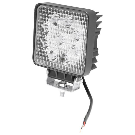 Lampa cu 9 LED-uri 10-60V 27W Unghi Radiere 30 de Grade Tip Spot 107x107x49mm 6000K IP67 Breckner Germany